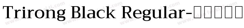Trirong Black Regular字体转换